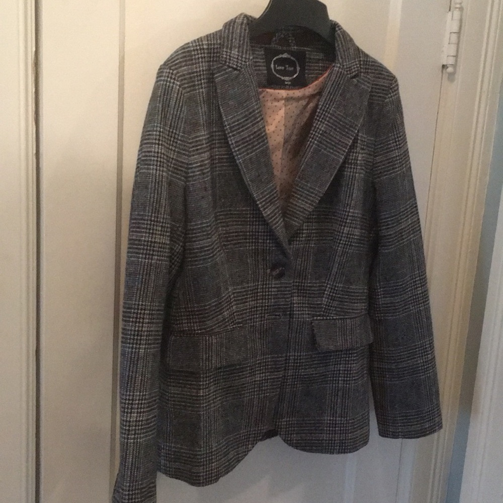 Love Tree plaid blazer